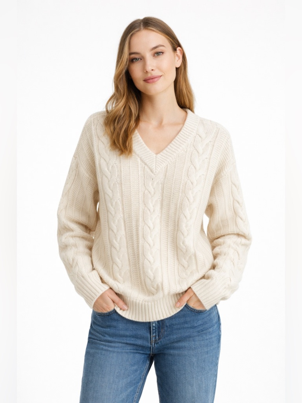 Naadam Cable Knit Sweater Cashmere wool S